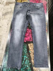 Men's Grey Wash Denim Jeans