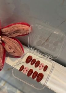 Cherry Red Cute Heart Press-On Nails