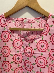 Pink Patterned Tunic Top