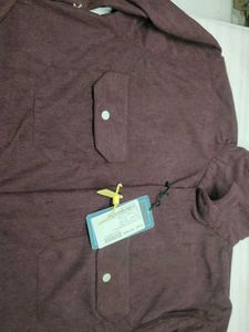 Paul street Men's Maroon Button-Up Shirt