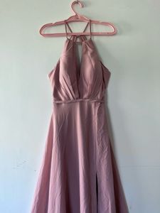 new Blush peach back less bow dress👗(surplus)