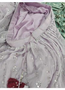 Elegant Lavender Sequined Lehenga Choli