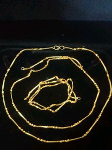 Elegant 3 Gold Chain Necklace