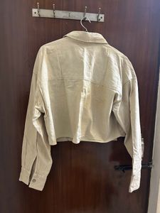 Beige Cropped Shirt
