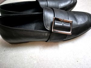 Woodland Classic Black Loafer Doctored Women Shoes