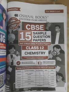 Oswaal Books CBSE Class 12 Chemistry Sample Papers