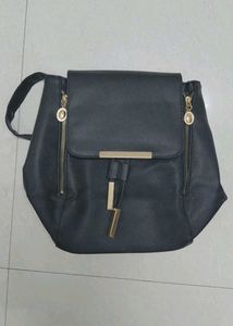 Stylish Black Flap Backpack