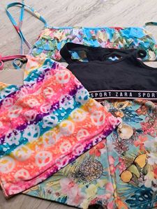floral  combo Of Four Imported Fabric Bra N Panty