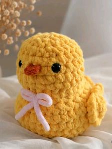 Adorable Crochet Chick Plush Toy