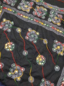 Embroidered Dupatta with Mirror Work