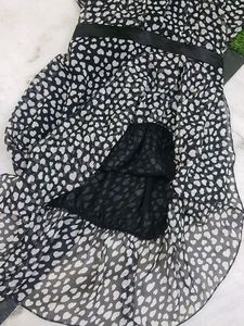 Sheer Heart Print Dress
