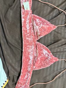 Pink Velvet Bralette
