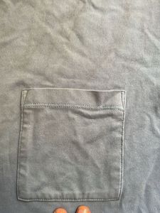 Kids’ Blue-Grey Crew Neck T-Shirt with Front Pocke