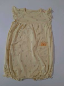 Adorable Yellow Sun Romper for Baby Girl
