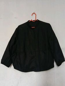 Linen black Bomber Jacket