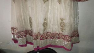 Women's Rose And cream Lengha choli
