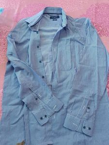 Men's Blue Striped Formal Shirt