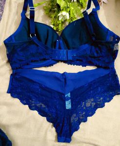 Navy Blue Lace Bra with brief 👍