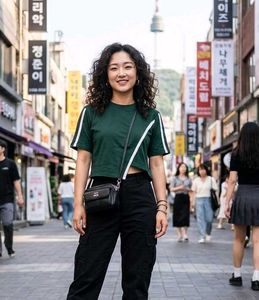 Stylish Crop Top with Side Sling Bag