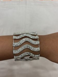 Sparkling Rhinestone Cuff Bracelet