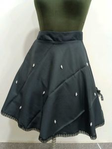Elegant Navy A-Line Skirt