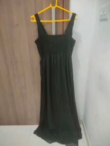 Elegant Black Embellished Maxi Dress