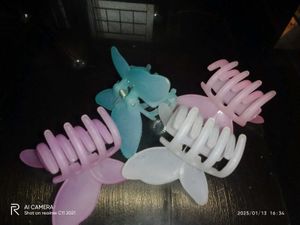 4 Pastel Butterfly Hair Clawclips