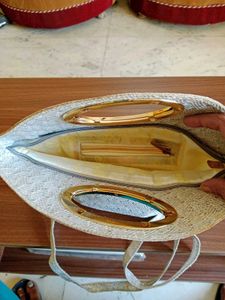 Elegant Silver &amp; Gold Handbag