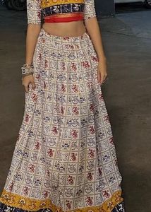 Bohemian Print Lehenga Choli Set
