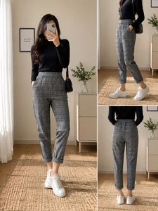 Classic Grey Checkered Trousers