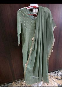 Elegant Sage Green Kurta Set with Dupatta