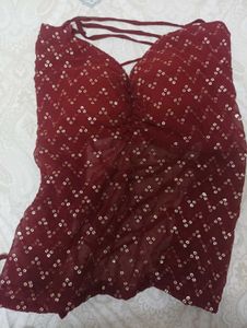 Sequin Embellished Halter Top