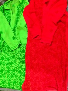 Combo Chikankari Georgette Kurti....