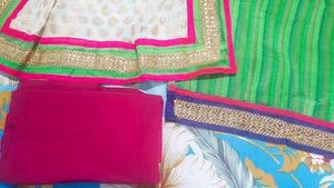 Green punjabi suit with Dupatta