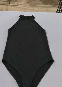 Black Halter Neck Bodysuit