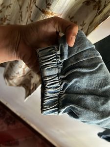 Light Wash Denim Cargo Pants