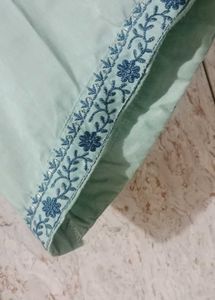 Elegant Sea Green Kurta with Embroidery