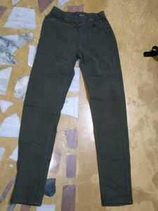 Olive Green Casual Pants