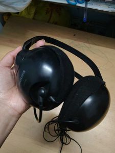 Black Wired Headphones mic philips