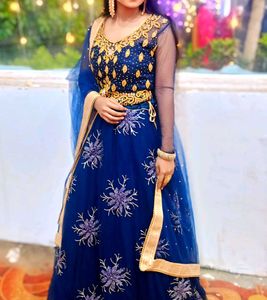 Stunning Blue Embellished Lehenga Choli