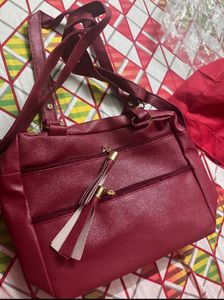 Red Handpurse New With Tag