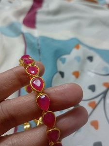Pink Stone Bangles