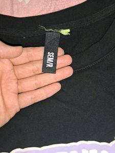 Black 2in1 Tshirt Plus Ribbed Top Sweatshirt BTS