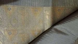 Elegant Grey Saree with Gold Border