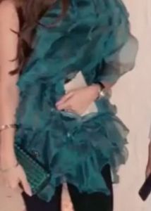 STATEMENT Bottle Green One Shoulder Asymetric Top