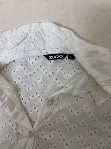 Chic White Broderie Anglaise Top