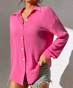 Hot Pink Oversized Shirt