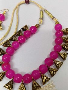 Boho Beaded Necklace &amp; Earring Set