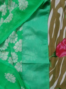 Green Synthetic Daily Wear Saree