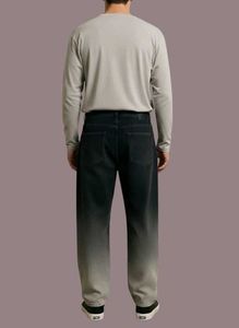 Men's Premium Ombre Fade Denim Jeans | Black to Gr